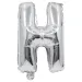 Betű formájú fólia lufi ezüst színben – H betű 32cm