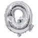 Betű formájú fólia lufi ezüst színben – Q betű 32cm