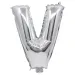Betű formájú fólia lufi ezüst színben – V betű 32cm