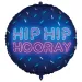 Fólia lufi – „HIP HIP HOORAY” neon felirattal 46cm