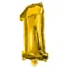 Számos fólia lufi arany színben – 1-es szám 32cm