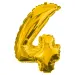 Számos fólia lufi arany színben – 4-es szám 32cm