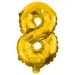 Számos fólia lufi arany színben – 8-as szám 32cm