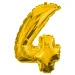 Számos fólia lufi arany színben – 4-es szám 86cm