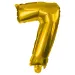 Számos fólia lufi arany színben – 7-es szám 86cm