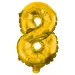 Számos fólia lufi arany színben – 8-as szám 86cm