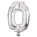 Számos fólia lufi ezüst színben – 0-ás szám 86cm