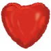 Szív alakú fólia lufi – piros 46cm
