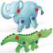 Quercetti: Tecno krokodilos és elefántos 3D Puzzle