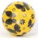 Sárga pillangó mintás gumilabda pöttyös mintával 23cm