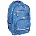 Spirit: Campus kék foltos lekerekített iskolatáska, hátizsák 46x33x22cm