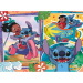 Stitch 2 az 1-ben 60db-os Eco puzzle és színező 70x50cm - Lisciani