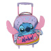 Luna: Disney Stitch Aloha 2 rekeszes gurulós ovis hátizsák 27x10x31cm