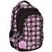 St.Right Rózsaszín-fekete szív mintás iskolatáska, hátizsák BP26 39x27x17cm