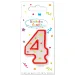 Szülinapi pöttyös gyertya 4-es szám