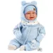 Llorens: Talo Sonrisas 44cm-es újszülött baba hanggal kék kapucnis ruhában