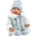 Llorens: Tino 44cm-es újszülött baba cumival kapucnis mellényben