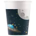 Űrkaland papírpohár hold és csészealj mintával 8db-os szett 200ml