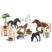 Faunica: 25db-os játékszett Lipicai lovakkal - Woodyland