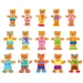 Öltöztethető medvecsalád fa puzzle - Woodyland