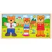 Öltöztethető medvecsalád fa puzzle - Woodyland