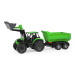 LENA: Worxx Deutz-Fahr Agrotron 7250 TTV traktor pótkocsival dobozban 74cm